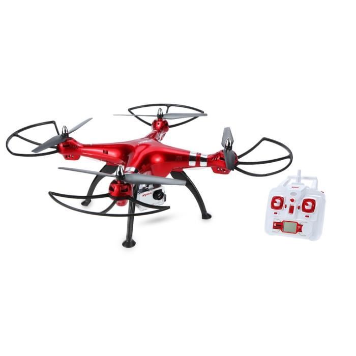 Drone Syma X8HG avec caméra HD 8.0MP, baromètre et mode Headless - Rouge