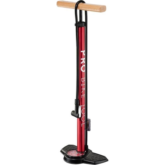 Pompe à Vélo Sol - Manomètre 160 PSI - Valves Presta Et Schrader - Noir