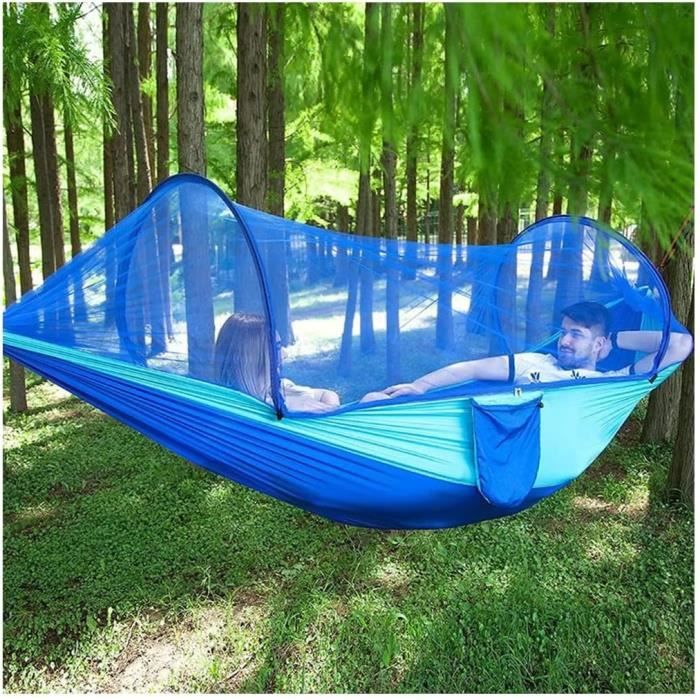 Hamac De Camping Ultra Léger Avec Moustiquaire - Lit Portable 1 Personne Pour Extérieur