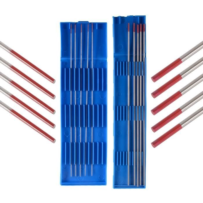 Électrode Tungstène W+oxyde Rose - Soudage TIG/plasma, Sans Thorium, Pour Acier, Inox, Cuivre, Titane - 4