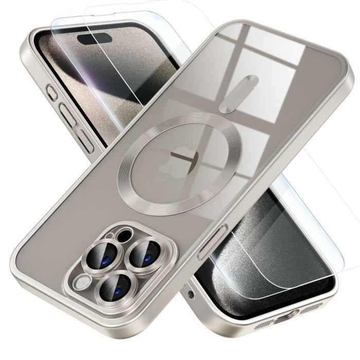 Coque De Protection Pour IPhone 12 Pro Max, Compatible Avec MagSafe - Magnétique - Légèrement Fine - Toucher Mat - Protection De L'appareil Photo - Anti-jaunissement - Antidérapant, Anti-rayures