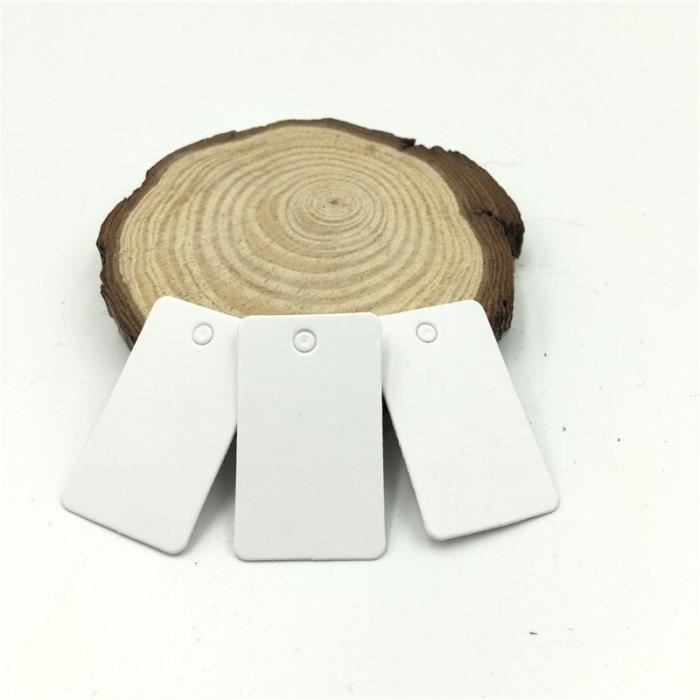 Lot De 200 Mini étiquettes De Prix Avec Cordon élastique - 26x13 Mm, Blanc, Pour Bijoux Et Présentation - 2