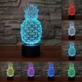 3D Ananas Lampe LED Fruit Cadeau Idée Enfant Chambre 3D Illusion Veilleuse Pour Les Enfants Noël cadeau-1