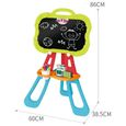Tableau Enfant Double Face PIMPIMSKY Ajustable Magnétique avec Boîte de Rangement & Accessoires Educatif Chevalet Multifonctions-1