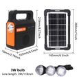 Kit de stockage d'énergie d'urgence pour groupe électrogène à panneau solaire portable avec chargeur USB à 3 lumières LED-1