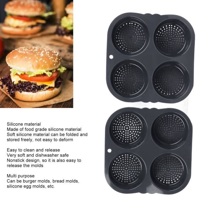 Acheter Moule en Silicone antiadhésif 7 en 1, de qualité alimentaire,  Hexagonal, pour hamburgers farcis, pour la fabrication de galettes de  cuisson congelées et grillées