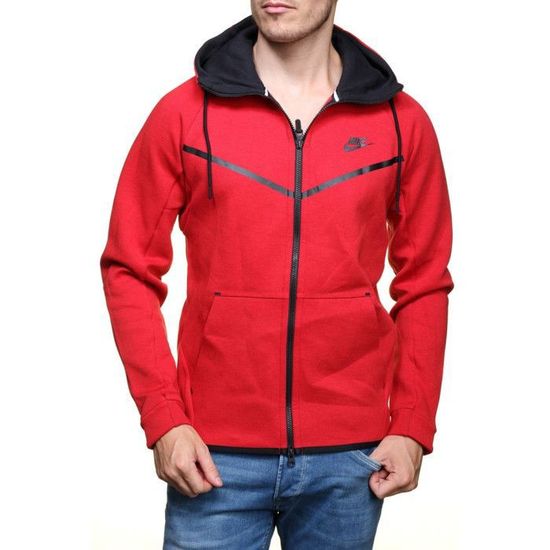 Sweat Nike Tech Fleece Windrunner 805144 654 Rouge Cdiscount Sport