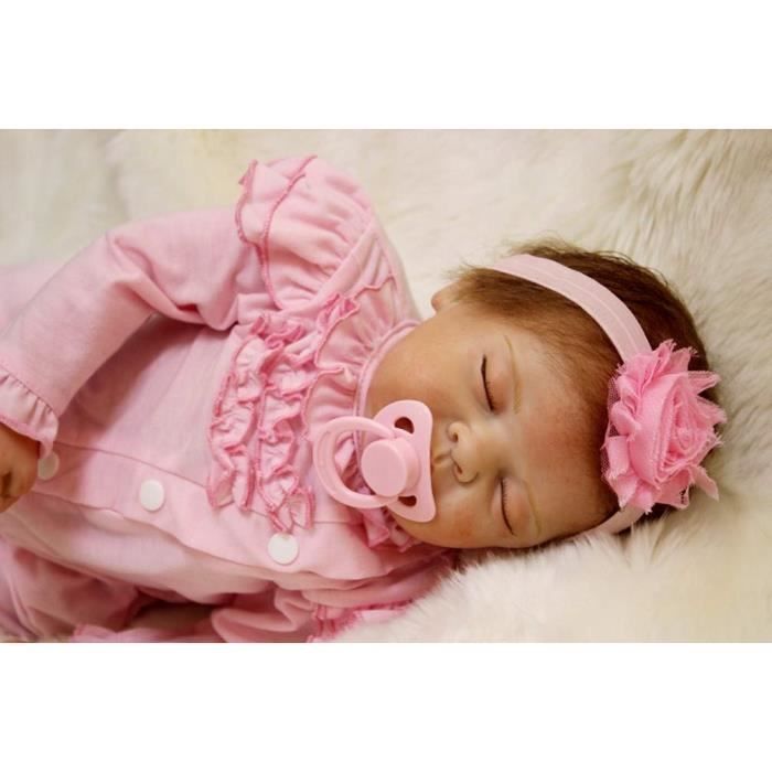Poupee Reborn ZIYIUI 22 55 cm Fille Souple en Silicone et Vinyle Lifelike Rose Cdiscount Jeux Jouets