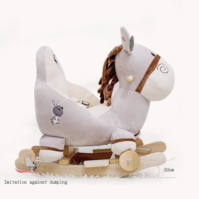 Cheval à bascule cheval de Troie pour enfants cheval à bascule à double  usage jouet bébé 1-3 ans cadeau avec musique