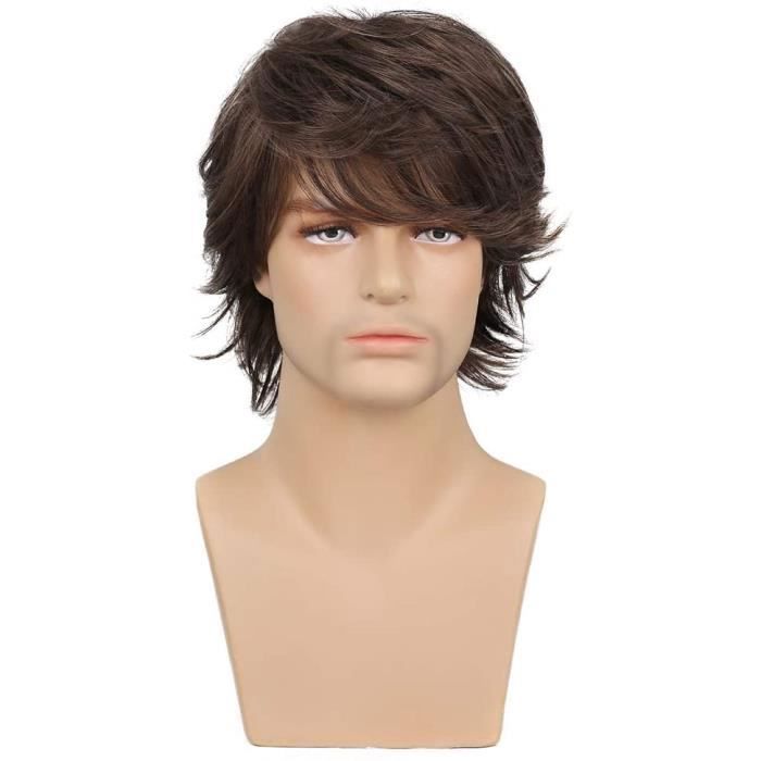Perruque brune homme store