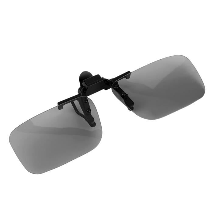 Clip sur la circulaire passive des lunettes 3D polarisées clip pour LG TV 3D  Cinema Film-grise