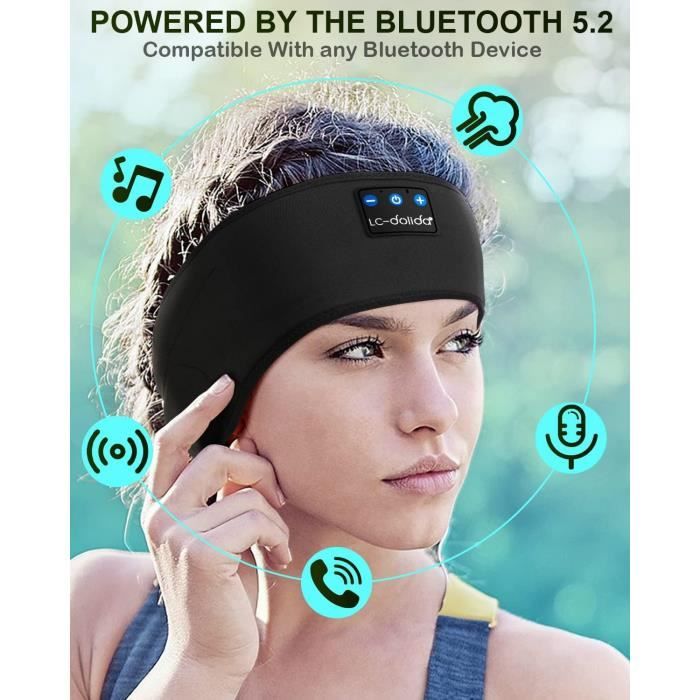 Bandeau Bluetooth Écouteurs Pour Dormir,Bandeau Musique Pour Homme