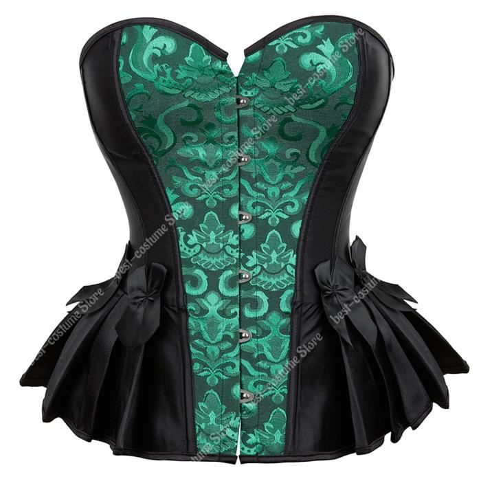 Corset Renaissance Gothique Pour Femme – Manches Bouffantes, Lacets, Pour Halloween & Carnaval