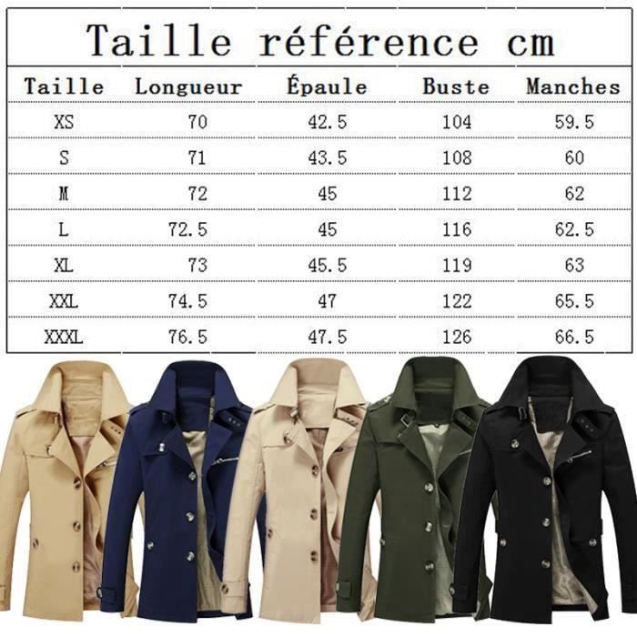 Taille veste online homme