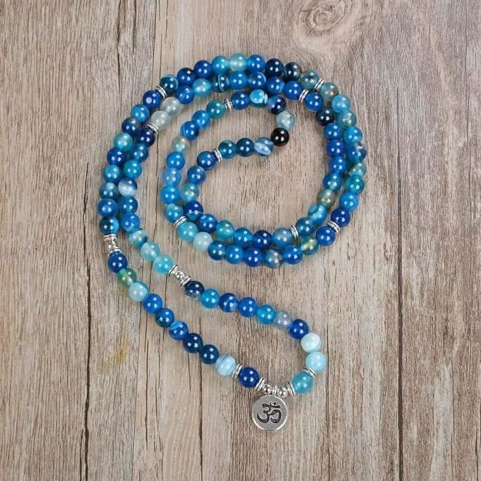 Mala 108 Perles en Cristal de Roche – Symbole Clarté et Énergie Pure