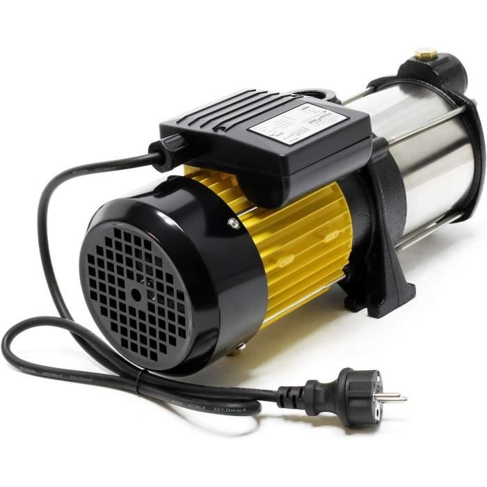 Pompe Centrifuge Wiltec 550W - Débit 6000 L/h, Hauteur 35m - Pour Jardin Et Maison (Eau Claire)