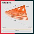 Râteau de Feuilles Robuste en Plastique - Orange - 580 mm - KOTARBAU-2