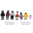 Fdit jouets de poupée Figurines de poupée de famille pin miniature personnes jouet ensemble ornement accessoire de maison de-2