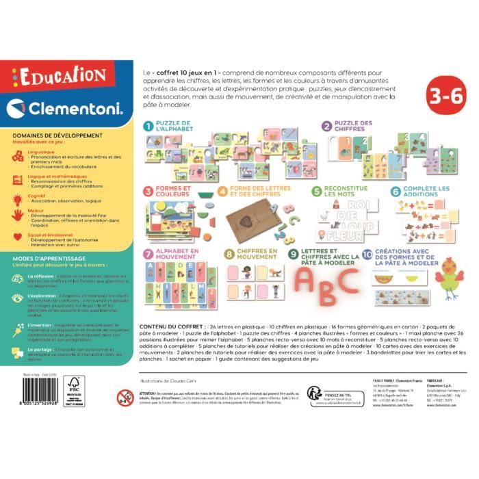 Clementoni - Éducation - La Maternelle - Coffret d'Activités Manuelles Logiques et Mathématiques - Développement Pour les Tout-Petits - À partir de 3 Ans - Français - 526079 Clementoni - Éducation - La Maternelle - Coffret d'Activités Manuelles Logiques et Mathématiques - Développement Pour les Tout-Petits - À partir de 3 Ans - Français - 526079