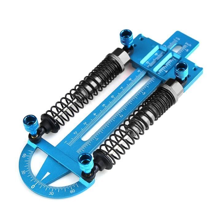 Règle Réglable Syrisora Pour Voitures RC - Outil De Réglage Hauteur Et Carrossage Jantes Bleu