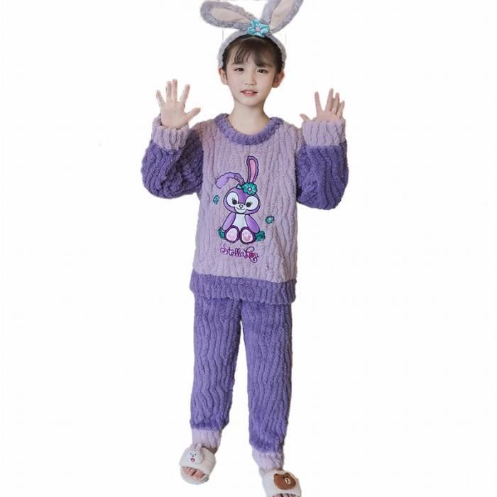 Générique Pyjama 2025 Pour Enfant, Chaud, Uni, Ensemble Pour Garçons Et Filles, Vêtements D'intérieur Doux Et Moelleux Avec Pantalon De Jogging En Polaire, Pyjama En Velours Pour Garçon