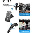 Chargeur Induction Voiture Magnetique,15W Support Telephone Voiture Induction Mag-Safe-3