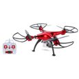 Drone Syma X8HG avec caméra HD 8.0MP, baromètre et mode Headless - Rouge-3
