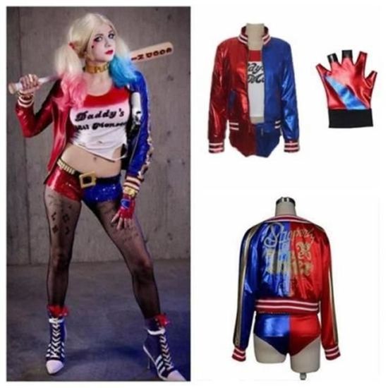 Cosplay T-shirt Veste Culotte Gant Harley Quinn Suicide Squad Costume  Halloween Taille XL - Cdiscount Jeux - Jouets