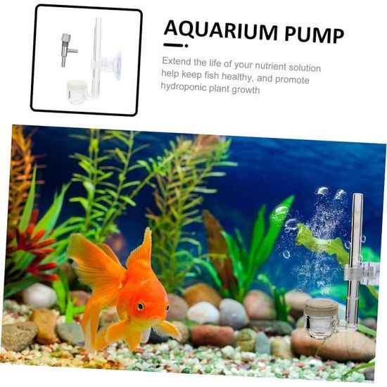 POPETPOP Double sorties aérateur de pompe à air avec tuyau d'oxygène de la  pierre de l'air pour bassin de l'aquarium Fish Tank - Cdiscount