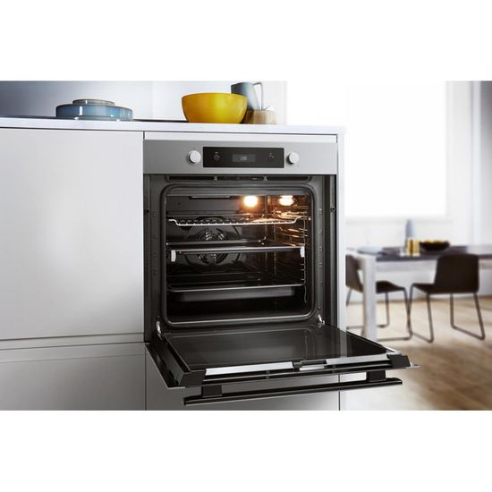 WHIRLPOOL OAKZ9 156 P IX - Four électrique encastrable multifonction -  Chaleur pulsée - 73 L - Pyrolyse - A - Inox - Cdiscount Electroménager