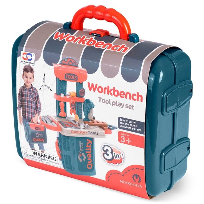 Clementoni Montessori Atelier De Bricolage – Marteau, Tournevis, Engrenages – Jeu éducatif Psychomoteur – Dès 3 Ans