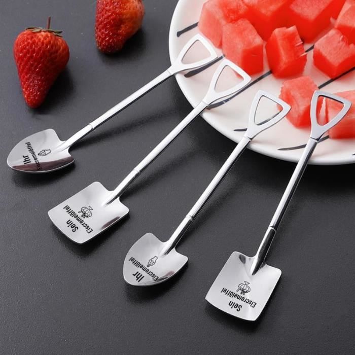 Lot De 3 Cuillères à Café Et Soupe En Acier Inoxydable Rose Gold - Formes Baleine & Requin, Parfaites Pour Café, Thé, Yaourt, Glace Et Desserts