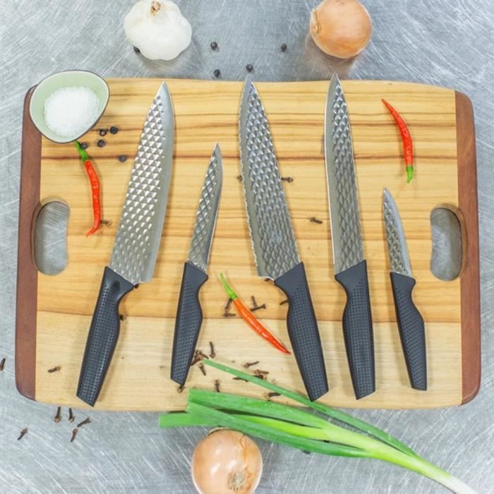 Kinderkitchen Set de couteaux de chef pour enfants - Orange/Noir