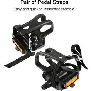 YAPAILANG Lot De 2 Sangles De Pédale Réglables Pour Vélo D'appartement - Longueur Ajustable ~31 Cm - Largeur 4,5 Cm