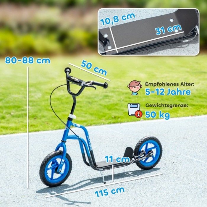 HOMCOM Trottinette Pour Enfants Avec 2 Roues Pour 3-6 Ans Pliable Frein Arriere Guidon Reglable Sur 3 Niveaux Noir~371 043 HOMCOM Trottinette Pour Enfants Avec 2 Roues Pour 3-6 Ans Pliable Frein Arriere Guidon Reglable Sur 3 Niveaux Noir~371 043