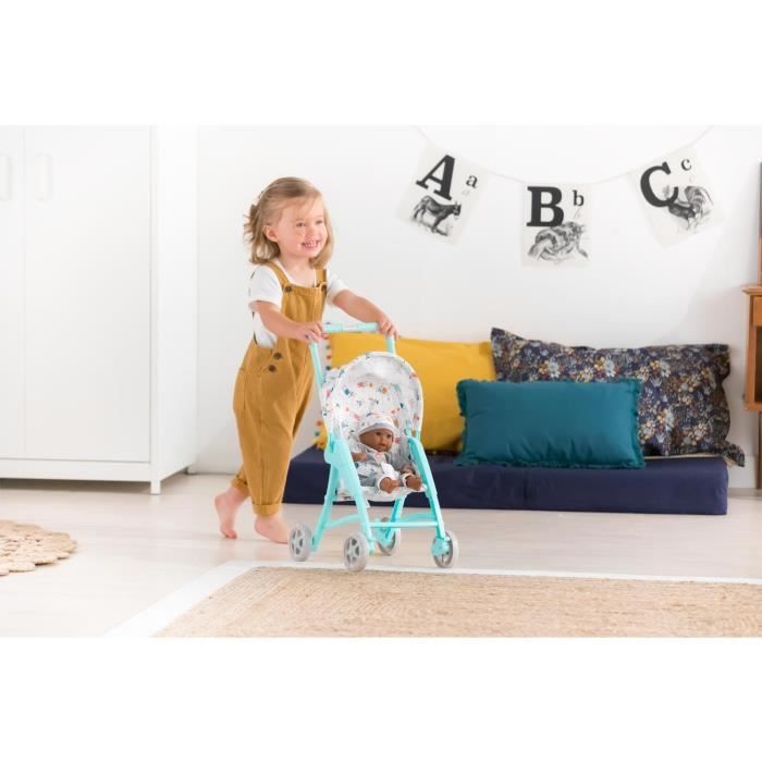 Poussette Pour Poupon Corolle Menthe - Pour Poupées 30cm - Capote Rétractable - Dès 18 Mois