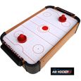 Mini table de air hockey - Mixte - Enfant - A partir de 6 ans - Légère - Intérieur - Blanc, Rouge-0