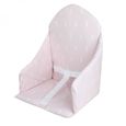 Coussin d'assise universel Miam avec harnais pour chaise haute bébé - Rose - Monsieur Bébé-0