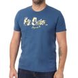 T-shirt Bleu Homme Lee Cooper Okil-0