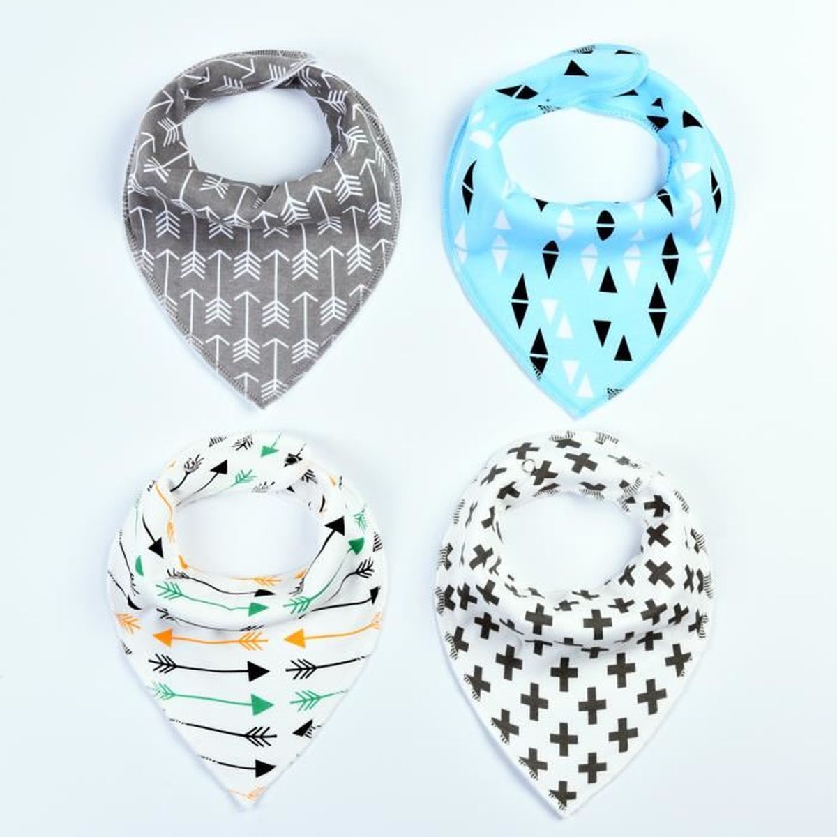Lot De 4 Bandana Bebe Coton Bave Soft Fermoirs Bouton Pression Reglable Cdiscount Pret A Porter Lot De 4 Bandana Bebe Coton Bave Soft Fermoirs Bouton Pression Reglable Cdiscount Pret A Porter