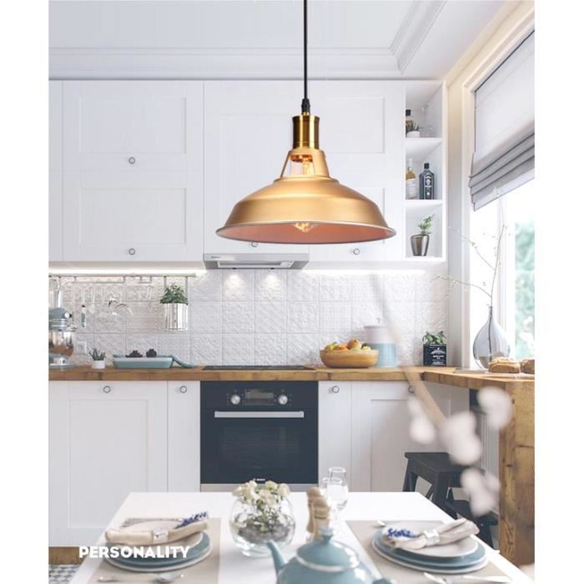 Suspension Luminaire Industrielle Design Forme Cage Métal Lustre Abat