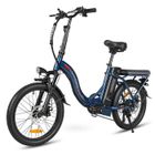 SMARTAI Samebike CY20 - Vélo électrique pliable 20" VAE - Moteur 350W Batterie 36V 12Ah - Autonomie 90km - Shimano 7 vitesses,Bleu foncé