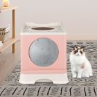 Toilettes pour chat anti-éclaboussures de type tiroir - HOMEWELL - 48*39*34 cm - Rose