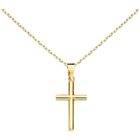 Collier - Médaille Croix Or 18 Carats 750-000 Jaune - Chaine Dorée - L'ATELIER D'AZUR - Enfant - Mixte