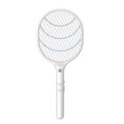 Raquette Anti-moustiques Électrique YESCUSTOM Tapette à Moustique Tueur Ovale Rechargeable 3000V avec Éclairage LED