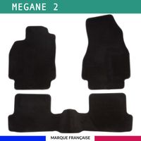 Tapis de voiture - Sur Mesure pour MEGANE 2 - 3 pièces - Tapis de sol antidérapant