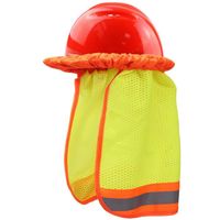 AYKRM sécurité casque casque cou couverture pare-soleil bande réfléchissante néon haute visibilité élastique respirant maille boucli
