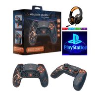 Manette PS4 Bluetooth Assassin's Creed Mirage Boutons lumineux 3.5 JACK Silhouette + Casque Gamer Pro Gaming PS5 PS4 Switch Xbox