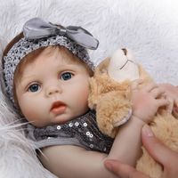 LESHP® 21 pouces doux bébé vinyle poupée bébé vinyle réaliste bébé jouets poupée bébé