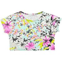 Enfants filles Haut court Floral imprimé Shirt 7-13 Ans